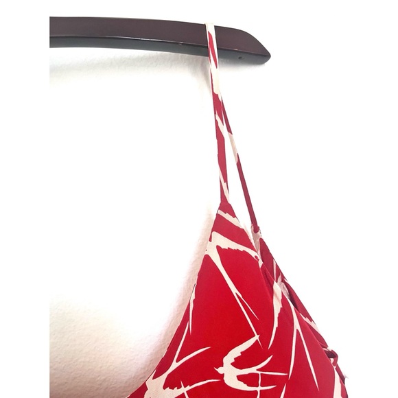 BLU MOON Red Bird Bias High Low 100% Silk Maxi Dress Brand New w/Tags Sz. Small - Picture 6 of 10